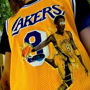 Custom hand painted 1 of 1 “KOBE” Jersey